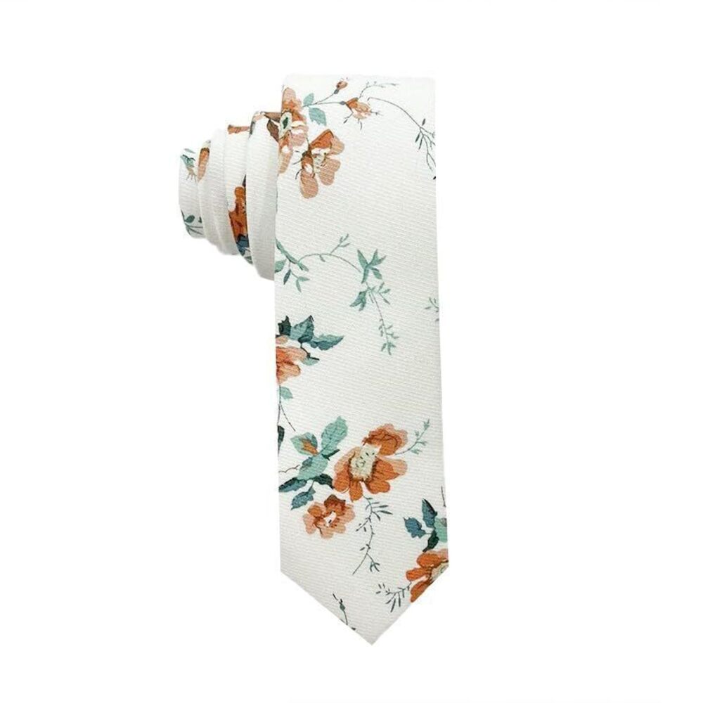 6786 Cotton ’s Floral Tie Great for weddings gifts anniversaries